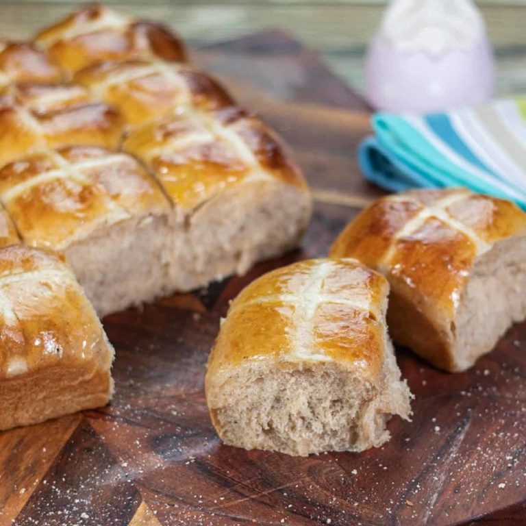 Soft and Fluffy Fruitless Hot Cross Buns Made at Home