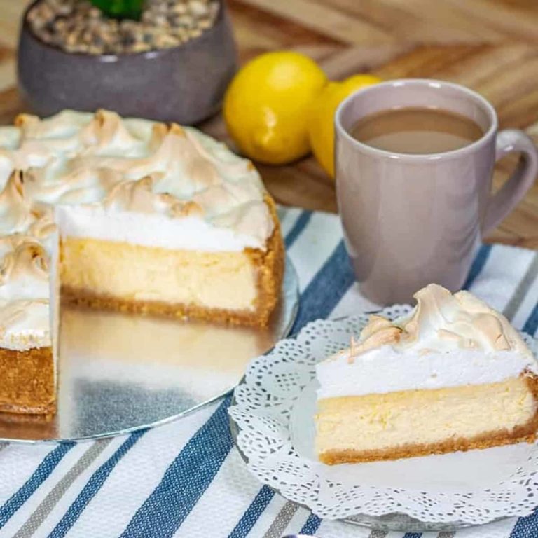Best Ever Lemon Meringue Cheesecake That’s Light and Fluffy