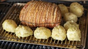 Weber Q roast pork