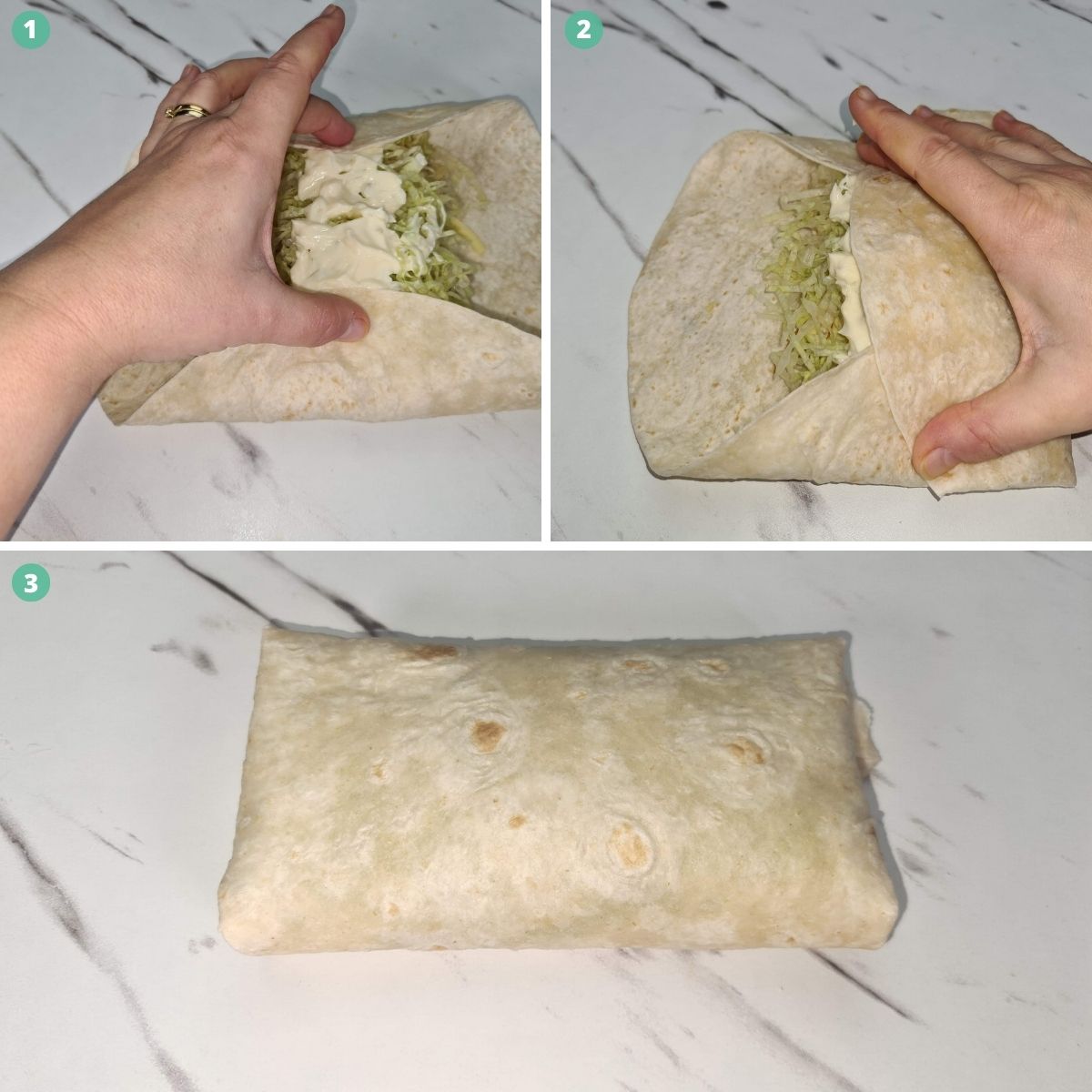how-to-fold-the-chicken-salad-wrap-with-homemade-mayonnaise