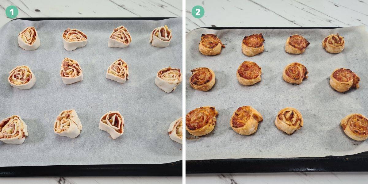 baking-the-cheese-and-bacon-pinwheels-wrapped-in-puff-pastry