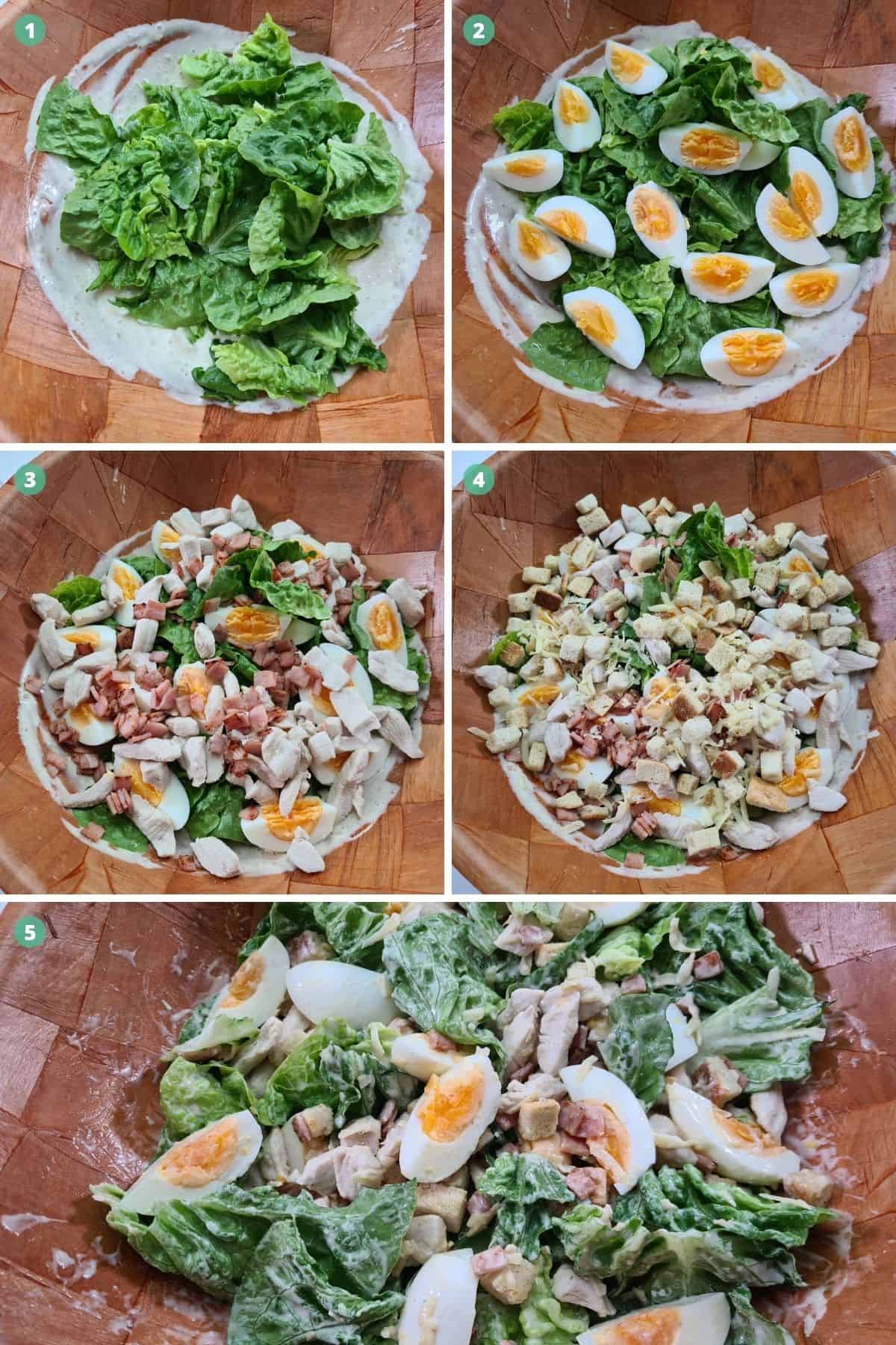 making-the-chicken-and-bacon-caesar-salad