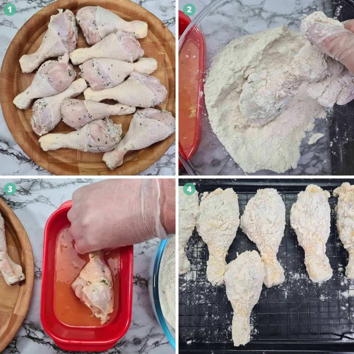 Fried Buttermilk Brined Chicken Legs