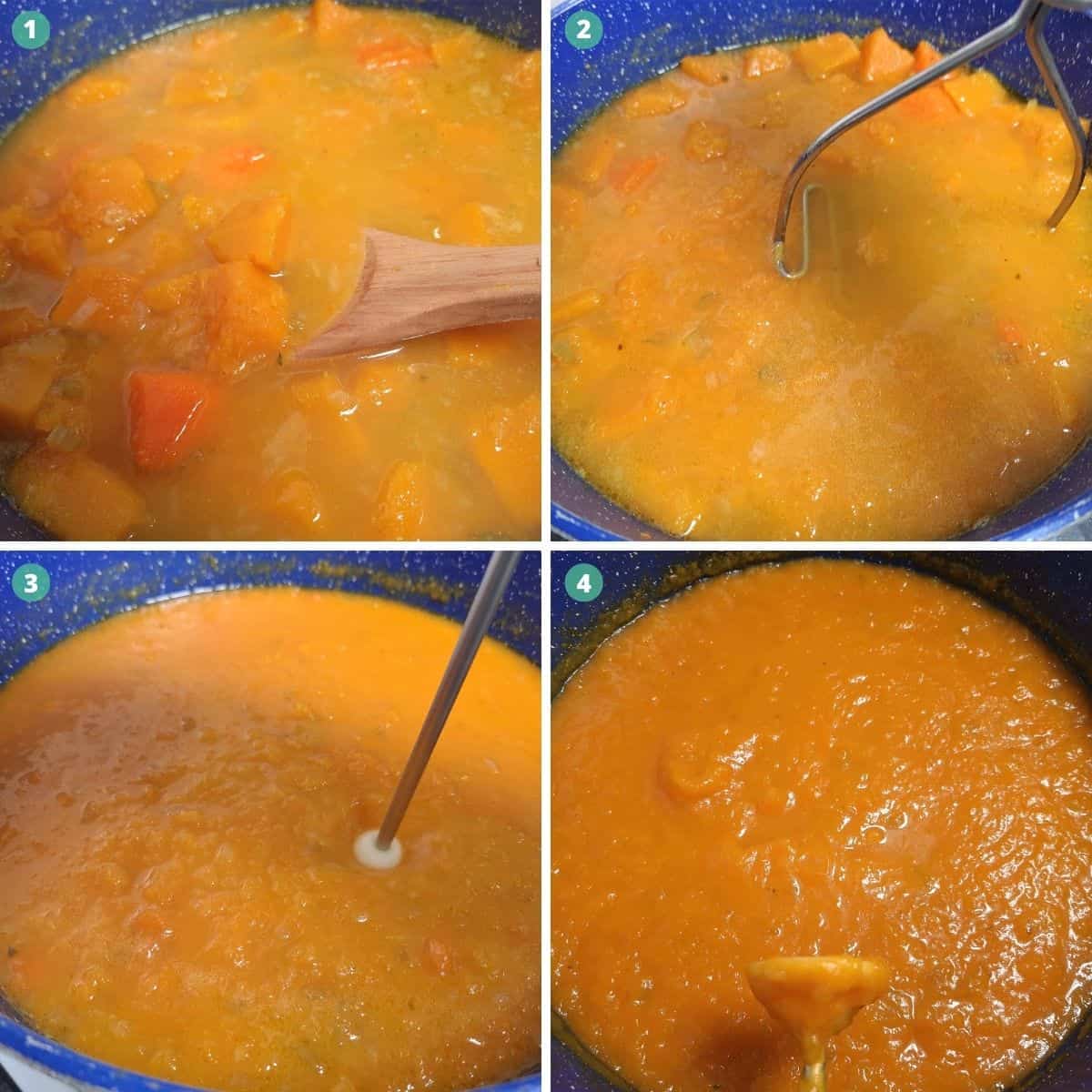 blending-the-homemade-australian-pumpkin-soup