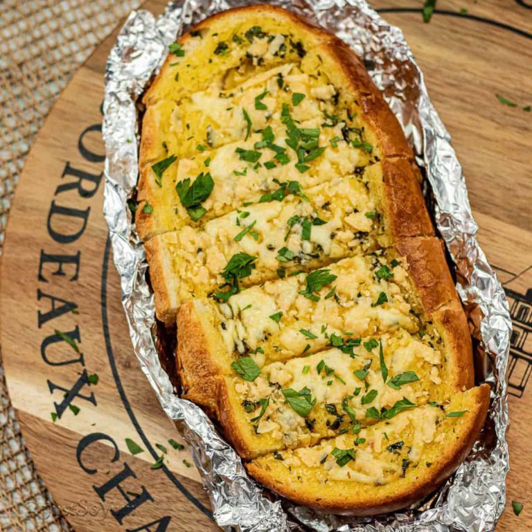 Cheesy Weber Q Garlic Bread (Made for Camping)