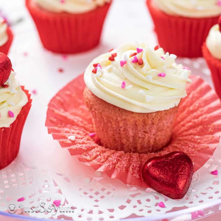 Pink Rosé Wine Cupcakes For Valentine’s Day