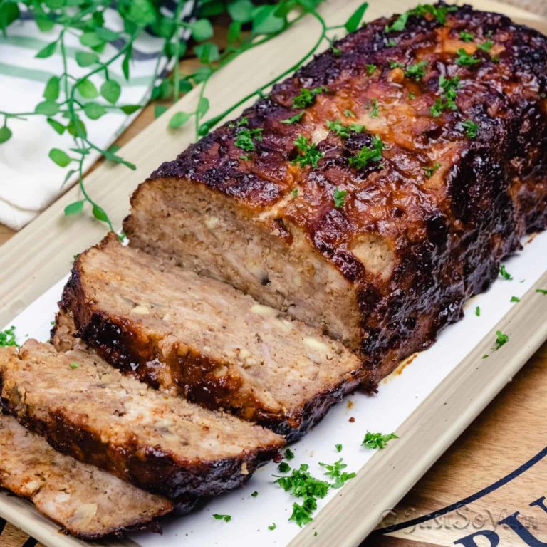 Smoked Weber Q Meatloaf with Sweet Honey BBQ Glaze