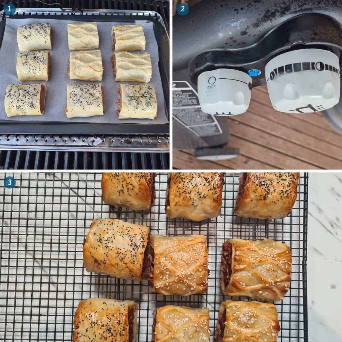 cooking-and-cooling-the-basil-and-parsley-weber-q-sausage-rolls