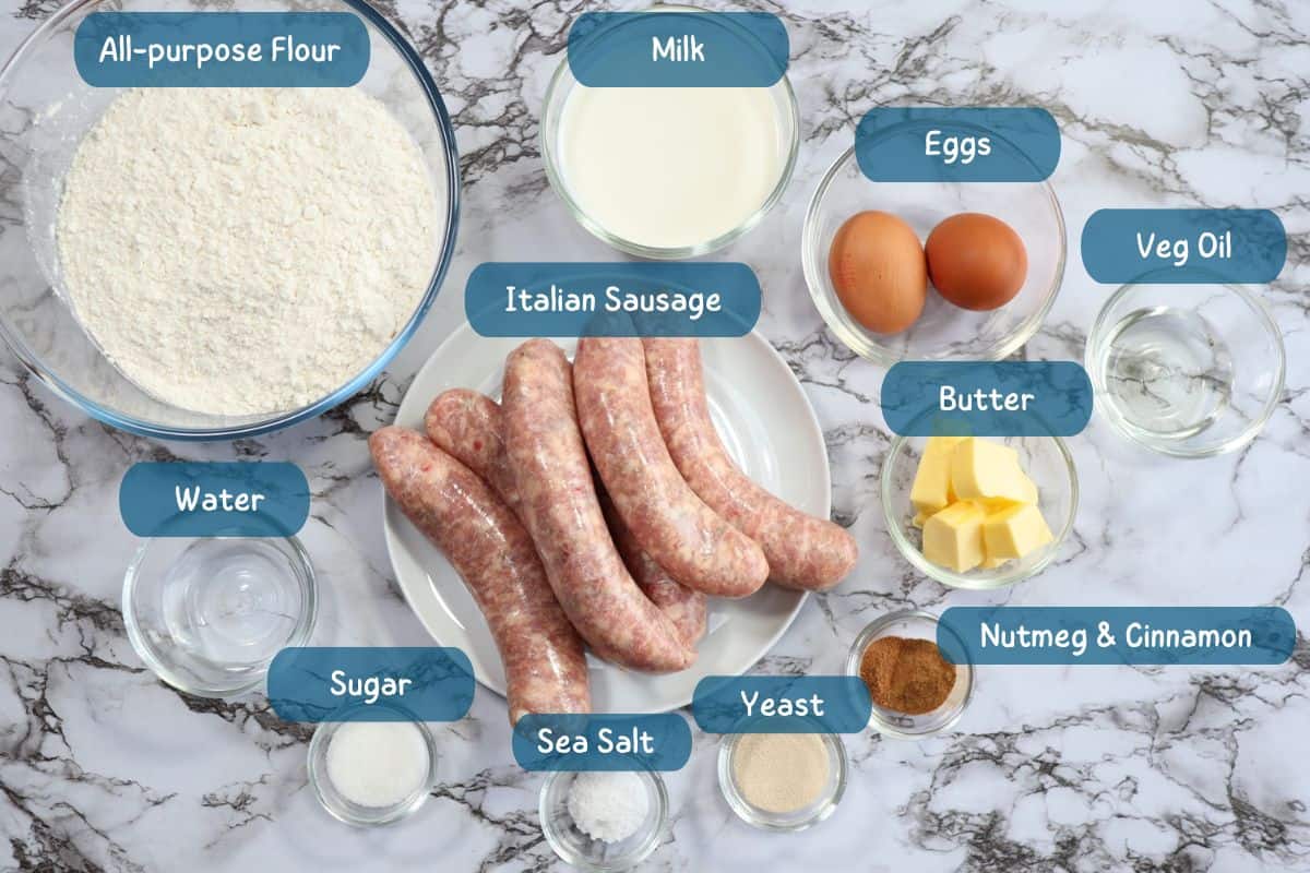 Sausage Kolache List of Ingredients
