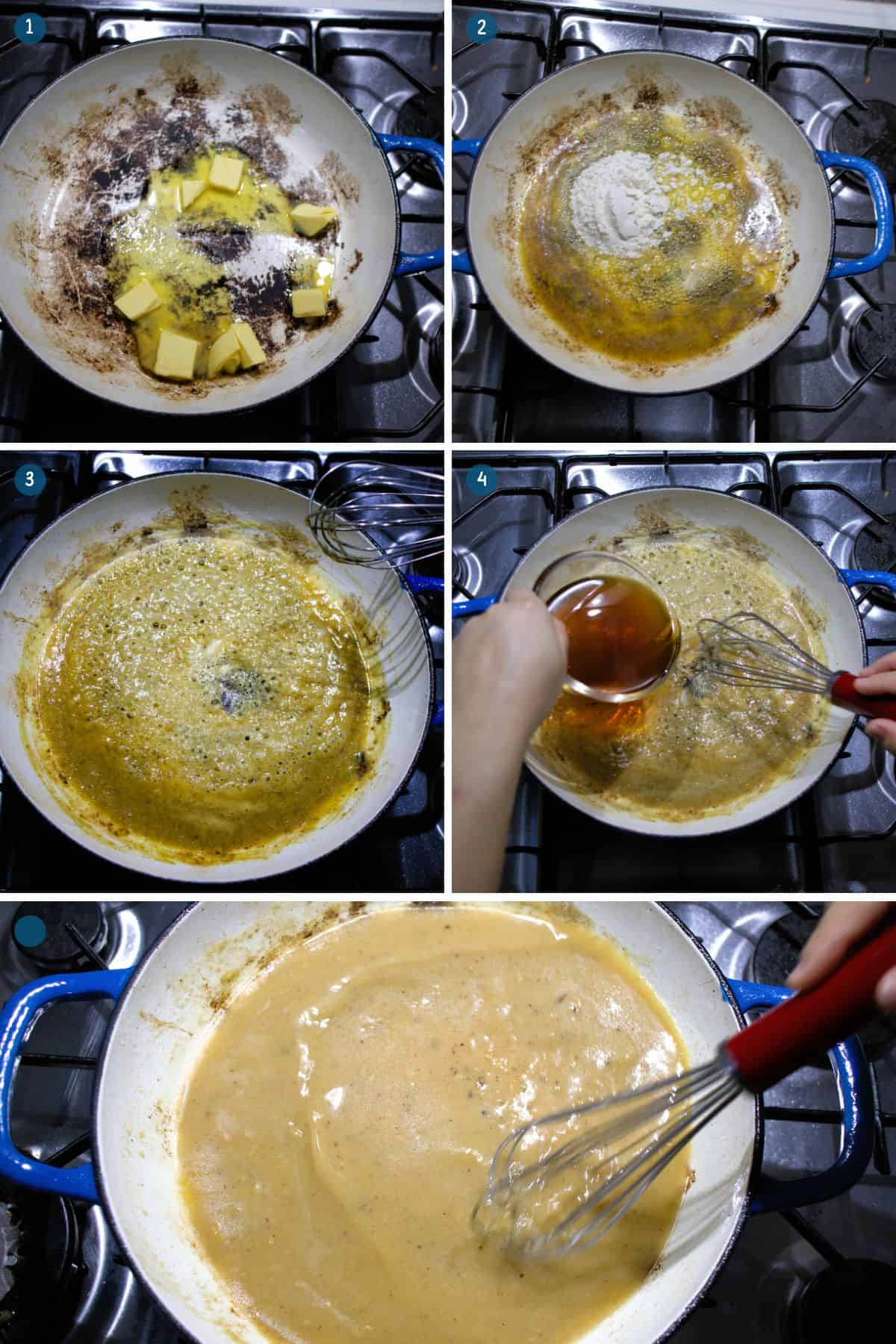 Meatballs and Gnocchi Mushroom Sauce Step 1
