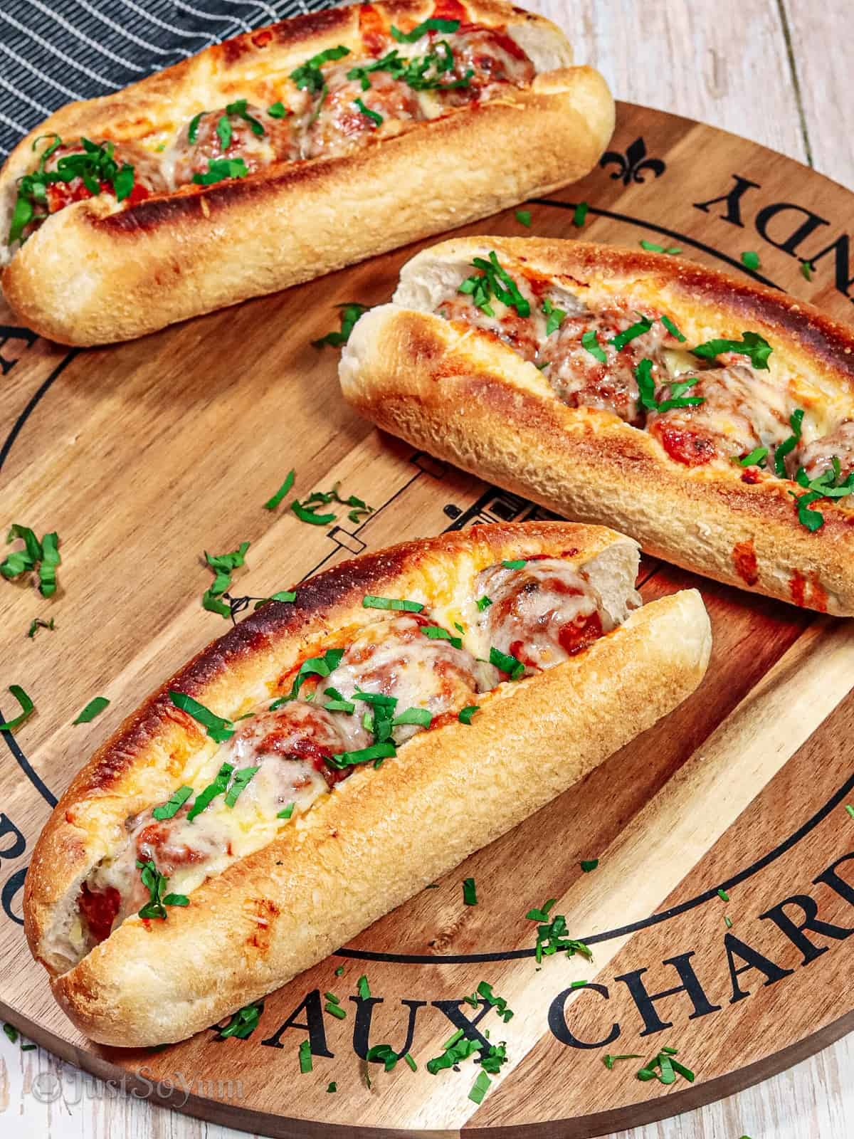 Grilled Cheesy Meatball Sub