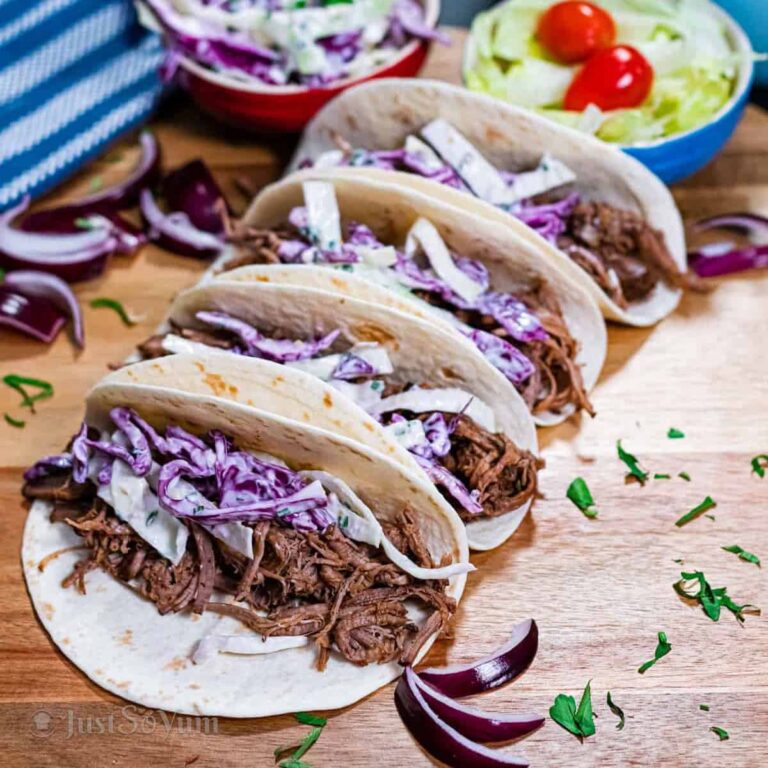 Low and Slow Pulled Beef Brisket Tacos (Oven-Style)