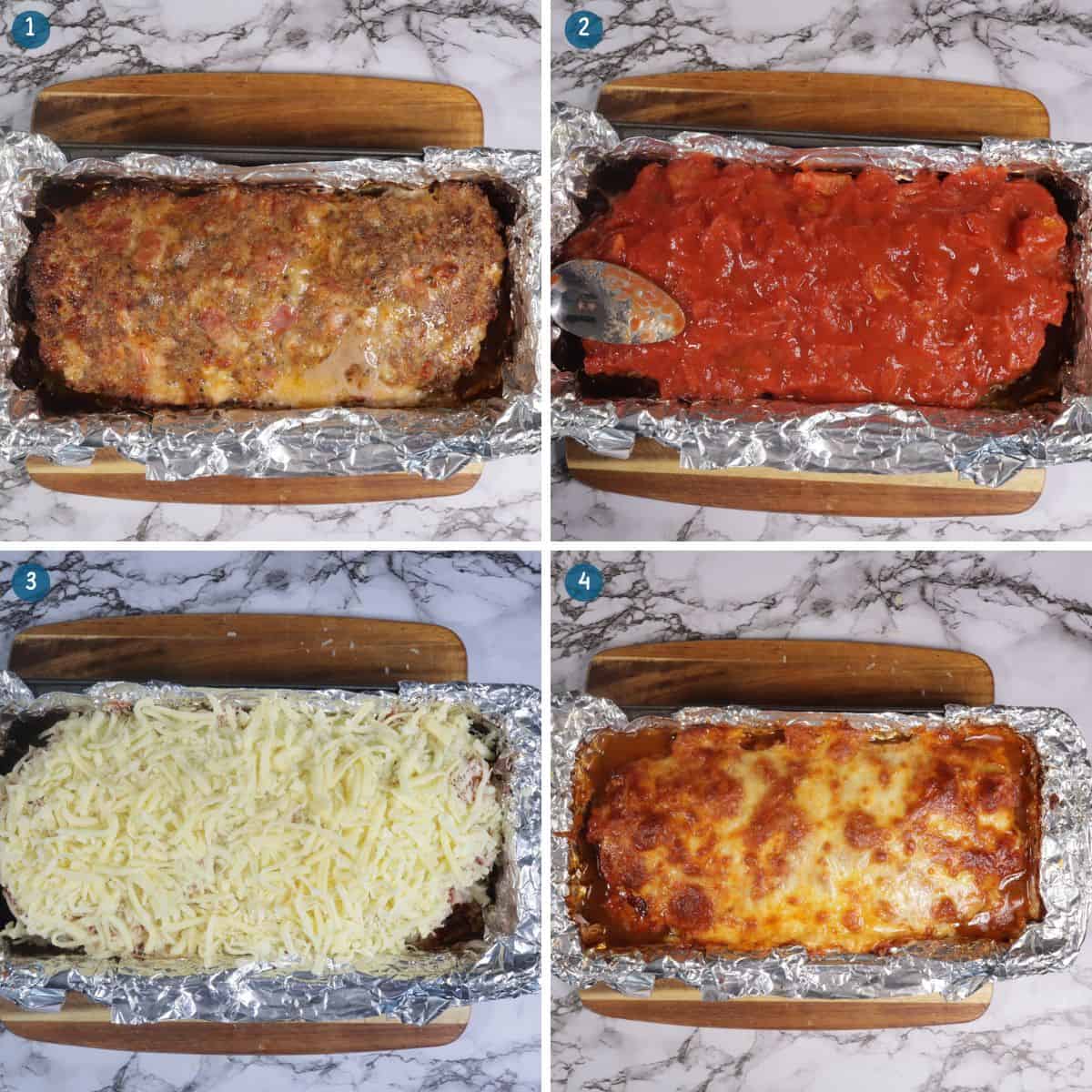 Baking your parma-style meatloaf