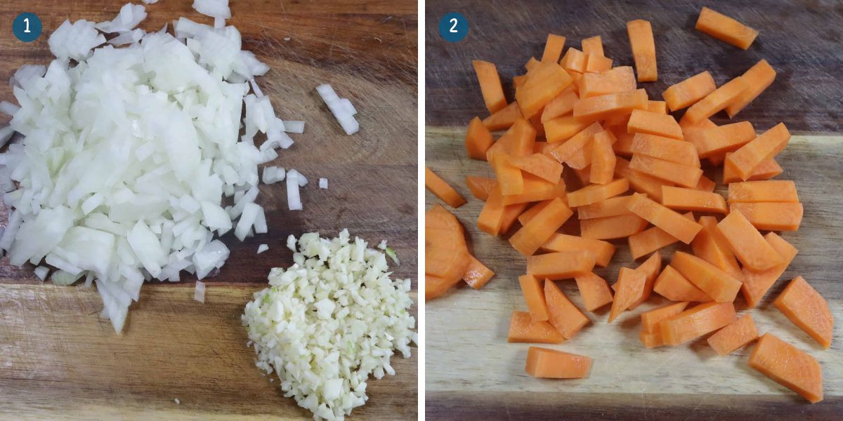 chopping-onions,-garlic-and-carrots-for-the-pancake-lasagna-recipe