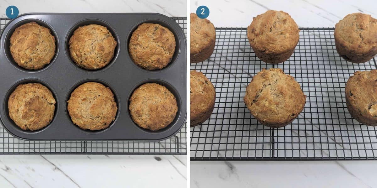 cooking-and-cooling-the-egg-free-banana-bread-and-walnut-muffins
