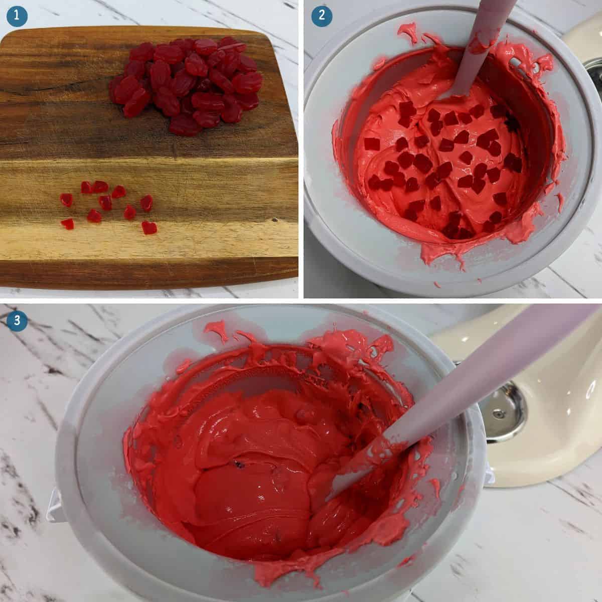 adding-the-chopped-up-red-gummies