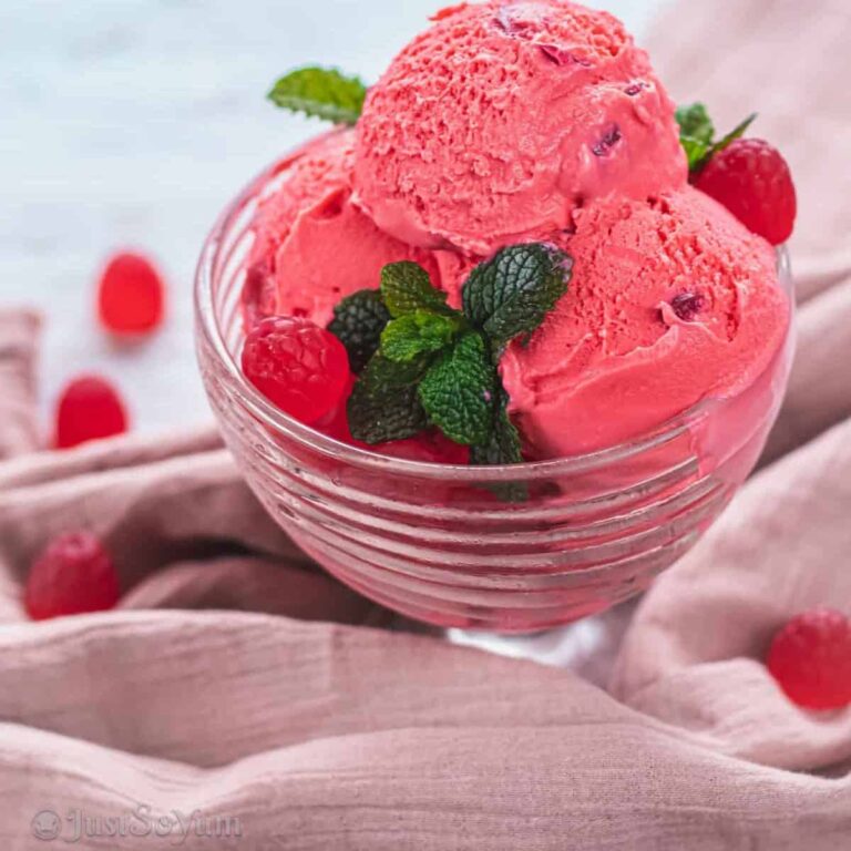 Creamy No-Cook Raspberry Ice Cream Recipe