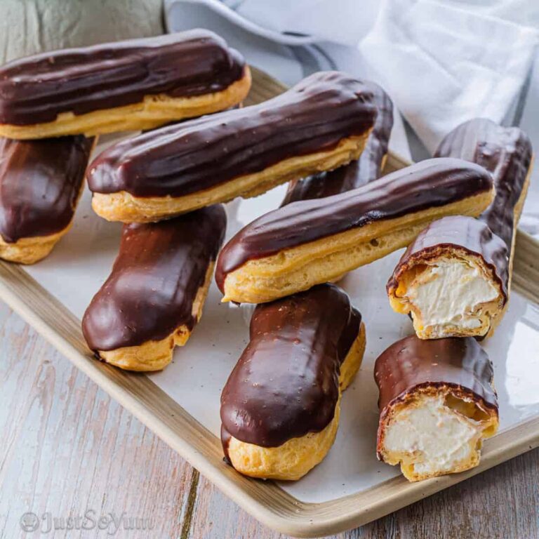 Chocolate Éclairs with Whipped Cream Filling