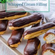 pinterest-image-for-chocolate-eclairs-with-whipped-cream-filling