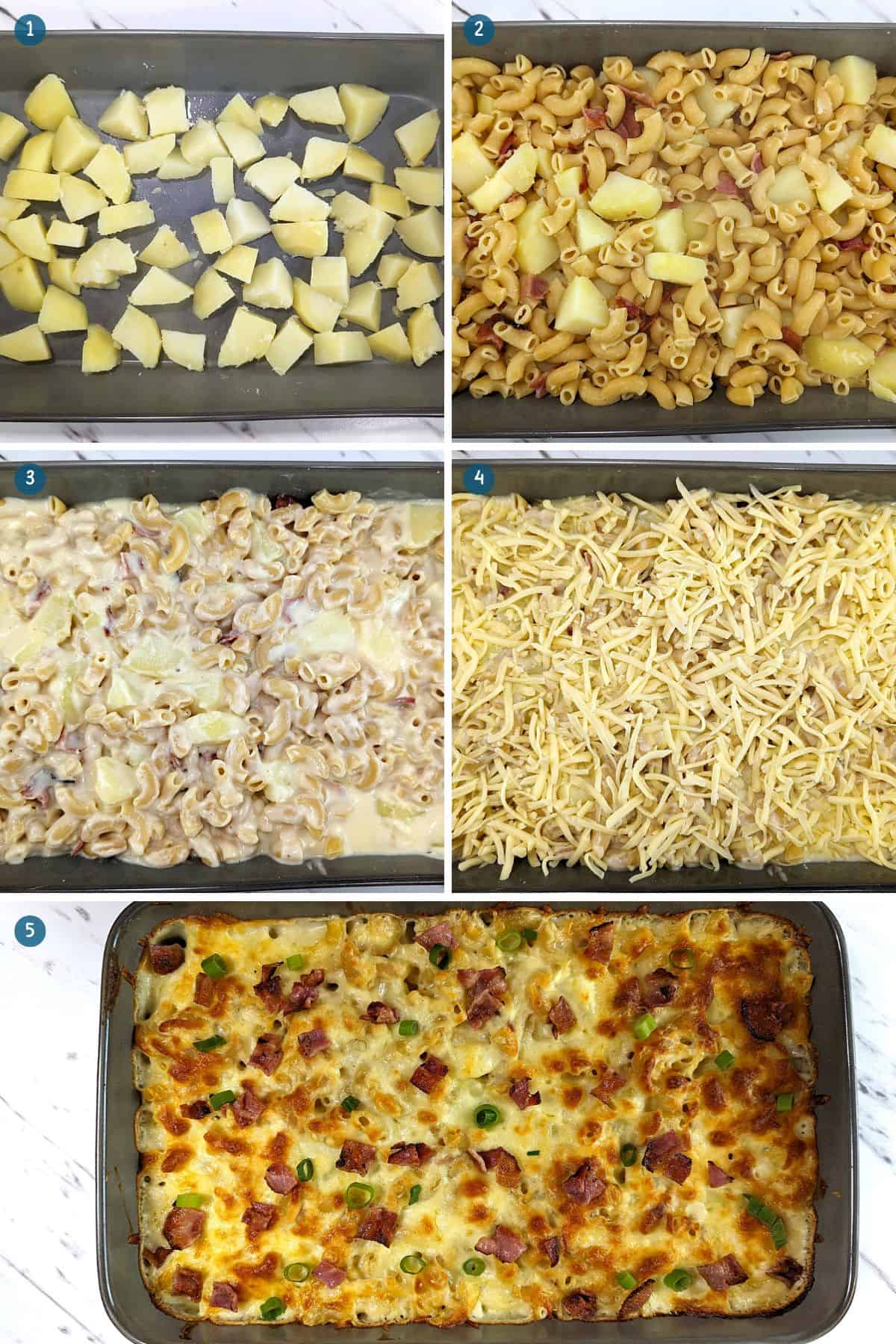 How to Make Macaroni and Cheese Potato Bake Step 3