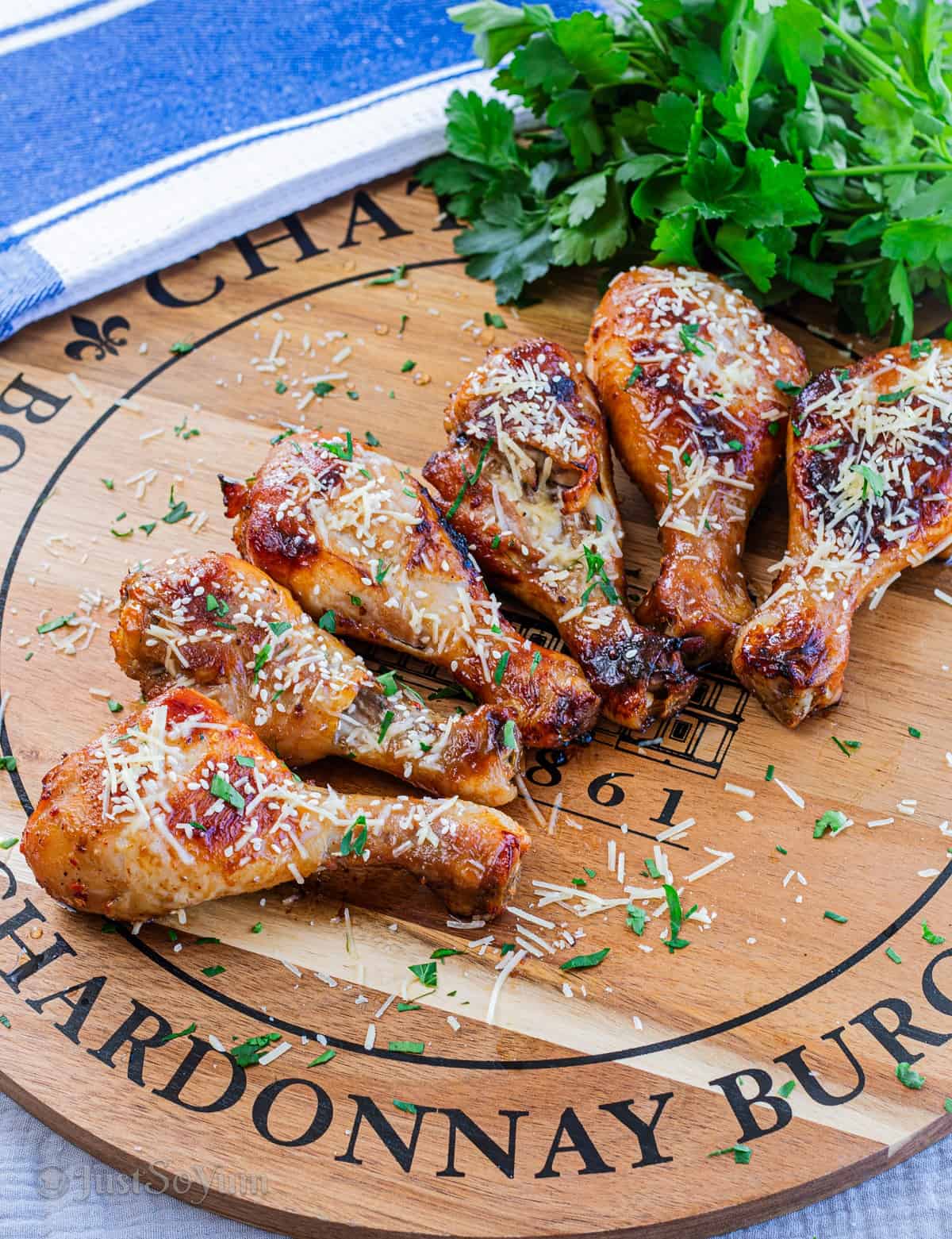 Oven-Baked Honey Garlic Parmesan Chicken Drumsticks